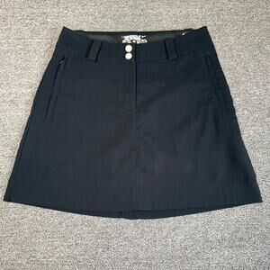 Nike Golf Dri-FIT Skirt Skort Womens 2 Black Stretch Performance Athletic